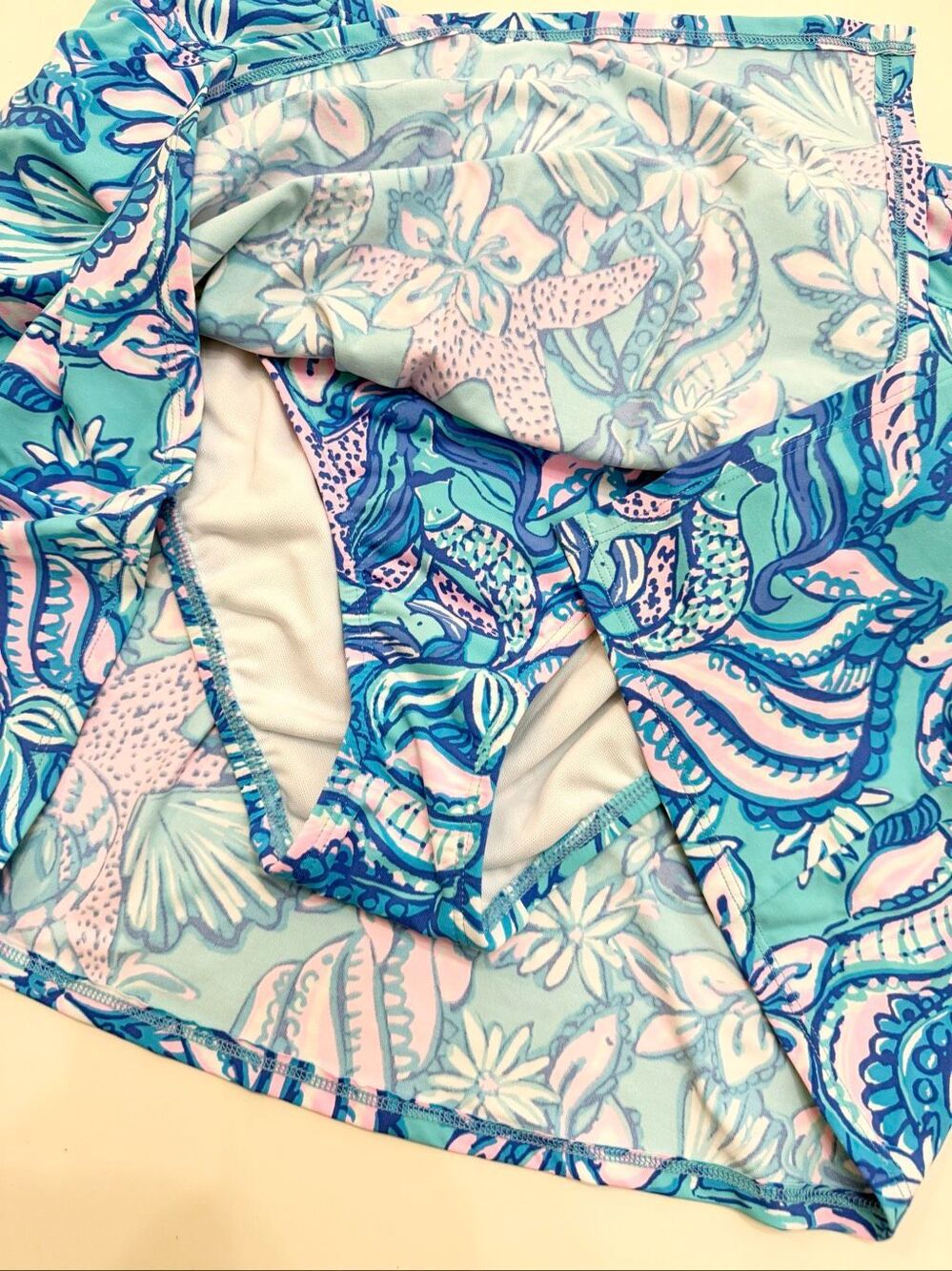 Lilly Pulitzer Bliss Tankini Halter Kellyann Swim Skort Sound the Sirens 8 - Picture 3 of 9